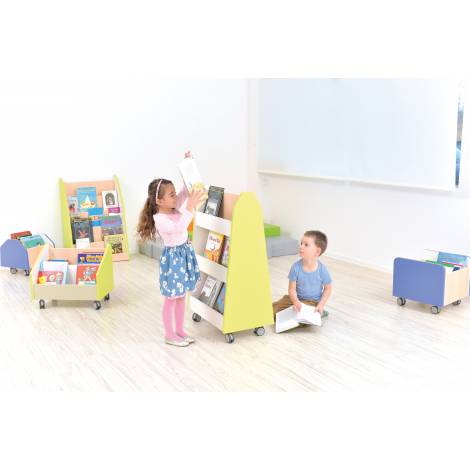 Stand mobil dublu Qaudro, galben - Moje Bambino - imagine 3