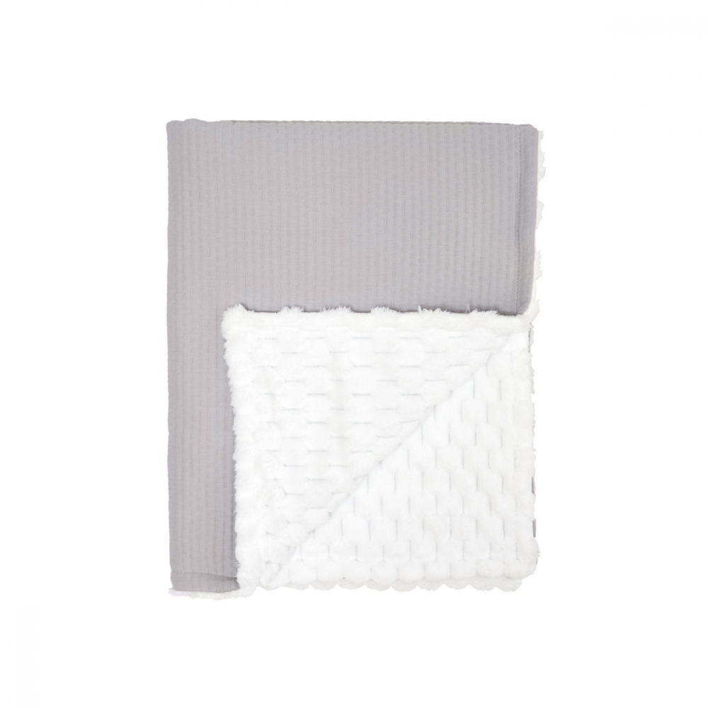 Patura Velur 3D Twins Gri - Confort Premium