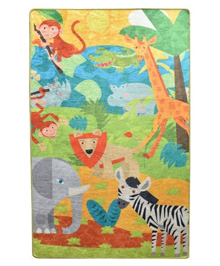 Covor Antiderapant Copii Animals 100x150 Chilai - imagine 3