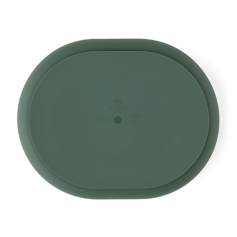 Farfurie Compartimentată TakeMatch Verde cu Ventuză - imagine 2
