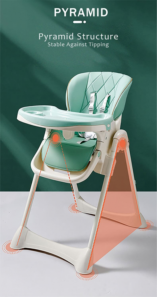 Scaun Masa 3in1 Little Mom Moove Green, Reglabil - imagine 9