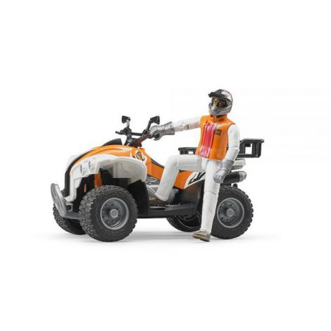 Bruder ATV cu Sofer - Jucarie Teren Realista - imagine 6