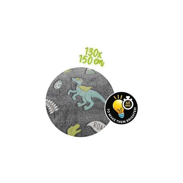Paturica Toi-Toys Dinozauri Fosforescenti 130x150 - imagine 3
