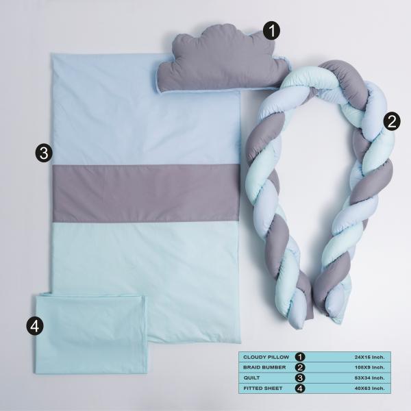 Lenjerie Patut Mykids 6 Piese, 120x60 cm - imagine 2