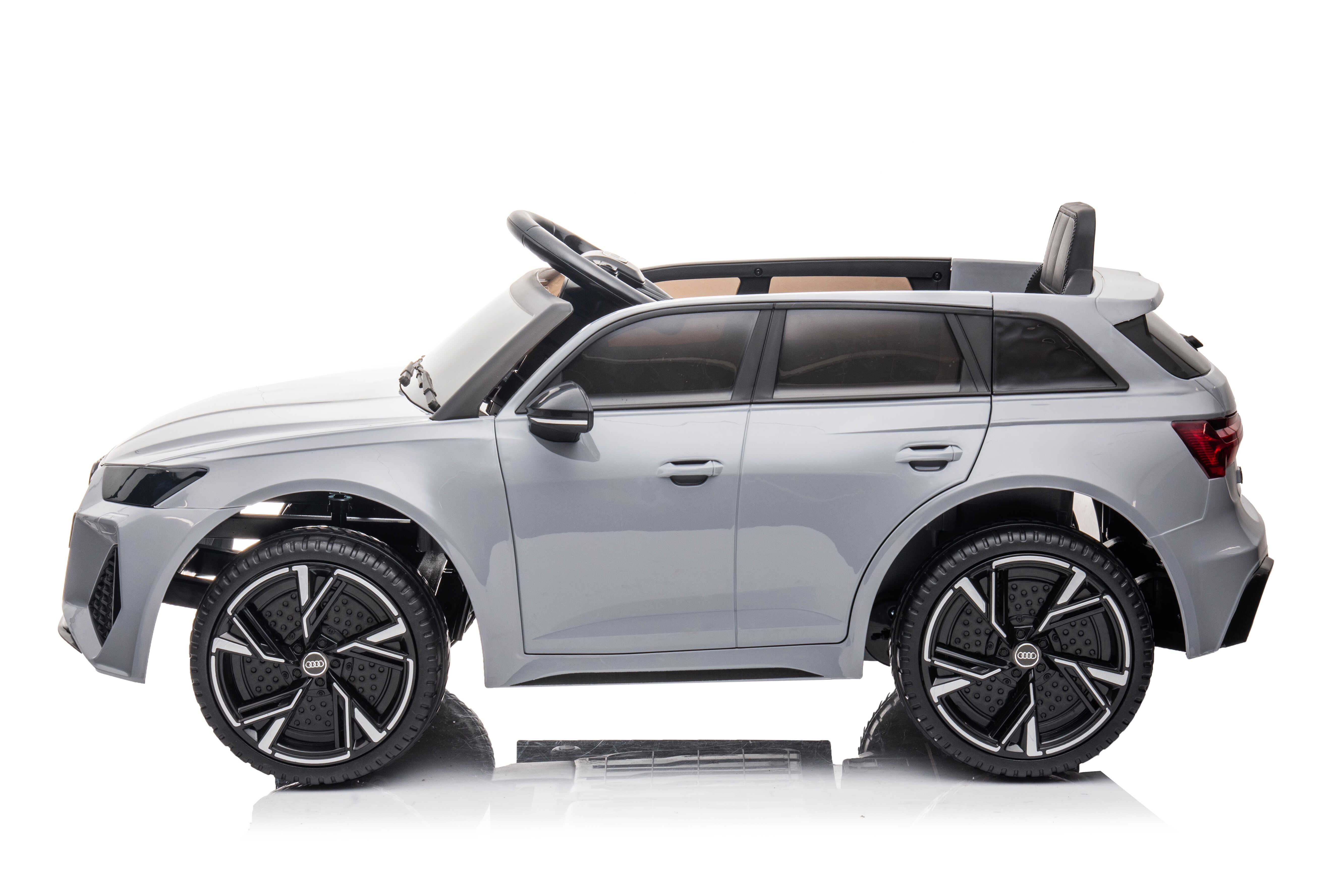 Mașinuța Electrică Audi RS6 12V Gri - imagine 3