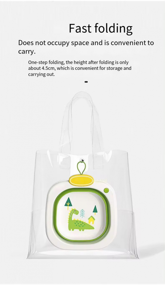 Vas pliabil Little Mom Green 3500ml - imagine 5