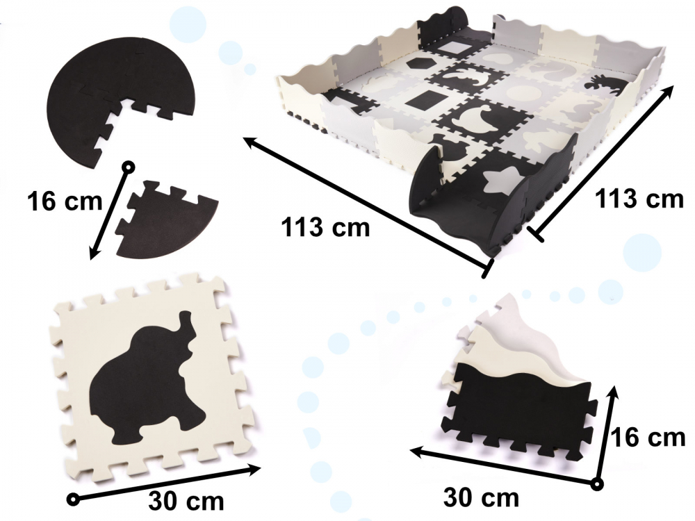 Covor Puzzle Spuma 36 Piese Ikonka