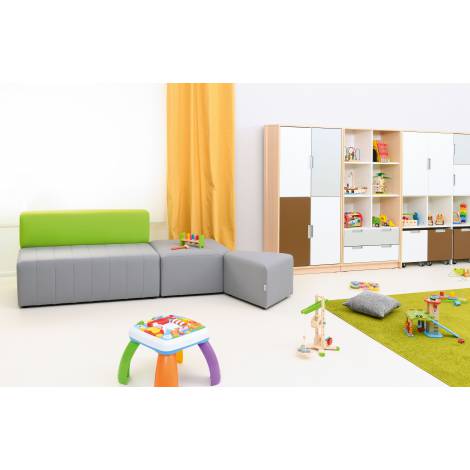 Puf Moje Bambino Modern, Cadru Lemn și Microfibra - imagine 4