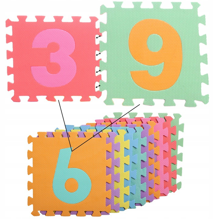Covor Puzzle Spuma Cifre Malplay - imagine 7