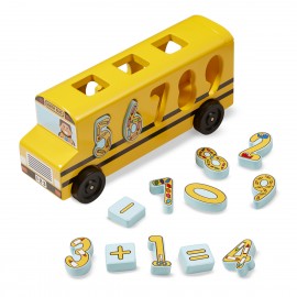 Autobuzul cu numere Melissa & Doug - Joc educativ lemn