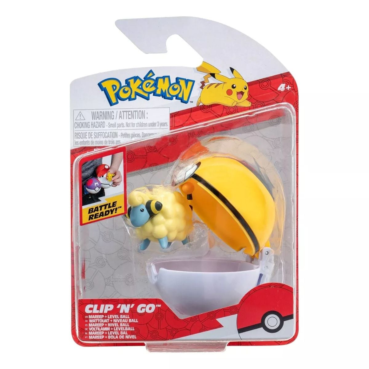 Figurina Pokemon Mareep Clip N Go in Level Ball