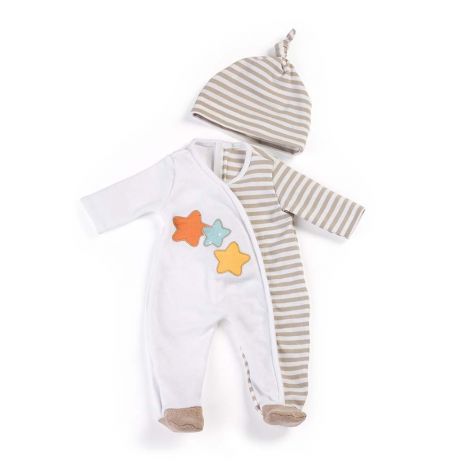 Pijama Bej Miniland pentru Păpușă Bebeluș 40 cm