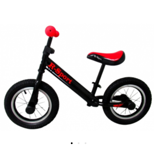 Bicicletă Echilibru R-Sport Roti Gonflabile Negru