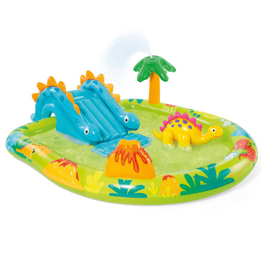 Piscina gonflabila Intex Dinosaur cu tobogan