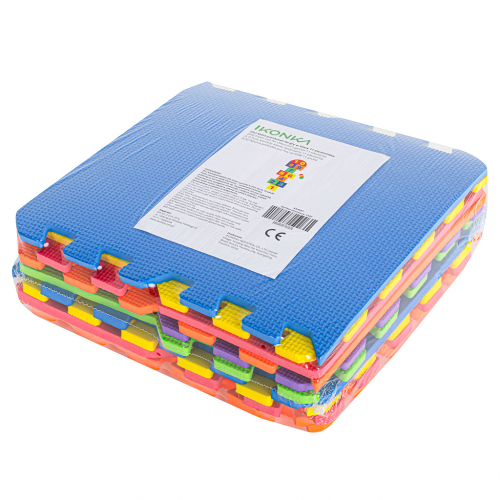 Covoraș Puzzle Spumă Ikonka, Multicolor, 11 Piese - imagine 5