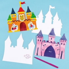Castele Carton de Decorat Baker Ross | Set 10 Buc