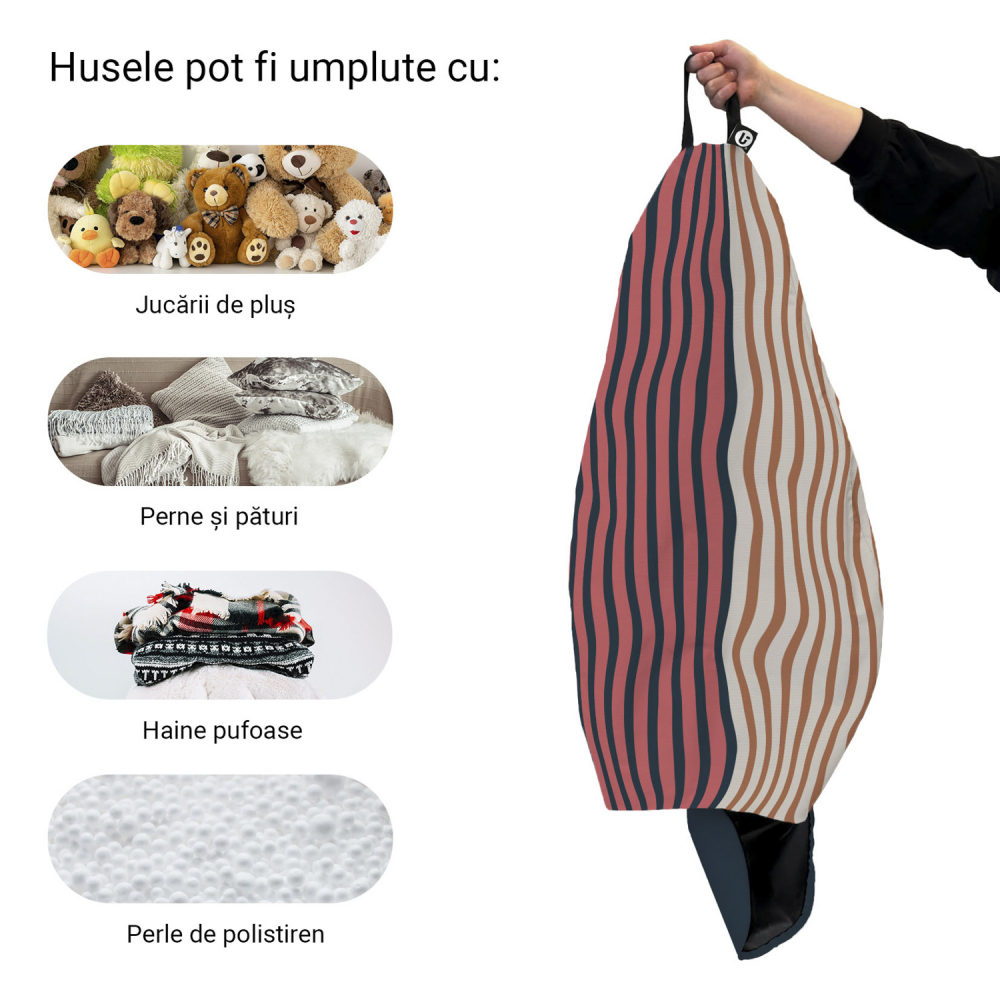 Husa Bean Bag Para XL Updeco, Fără Umplutură