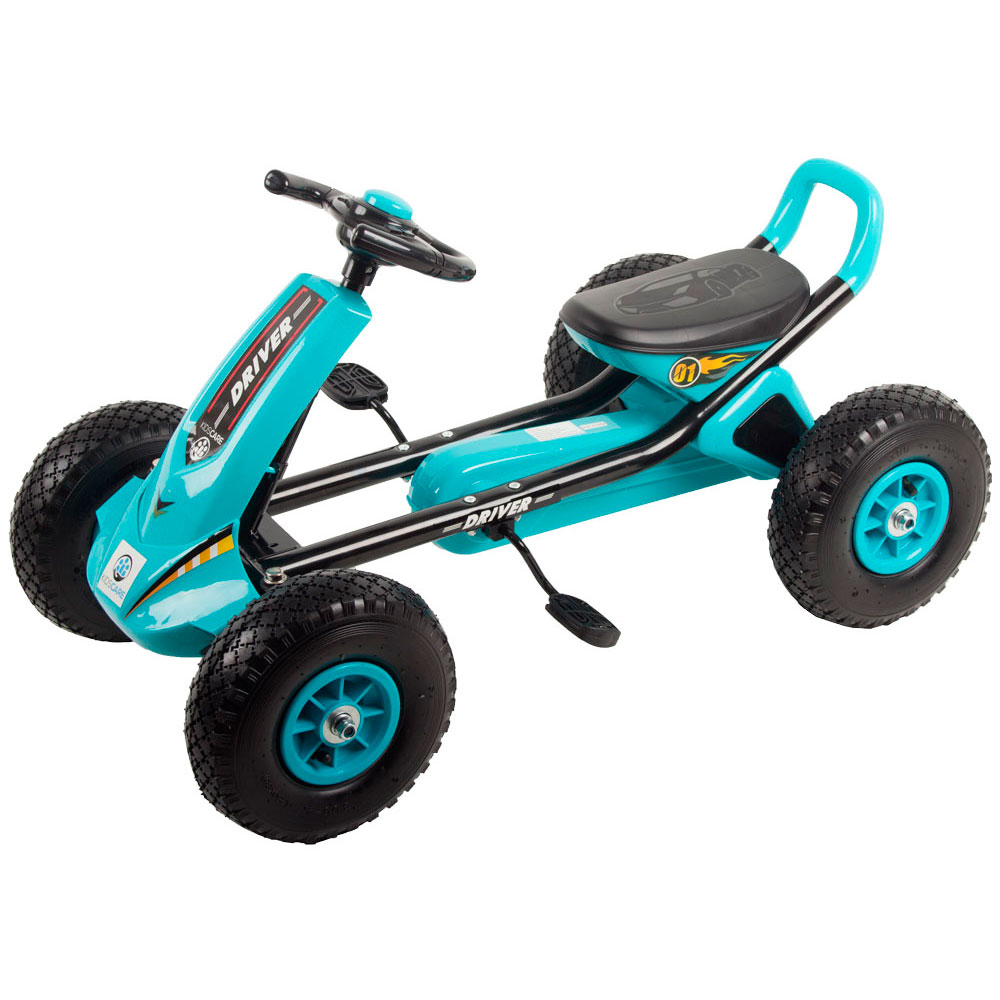Kart Pedale Kidscare Albastru - Aventură Outdoor - imagine 2