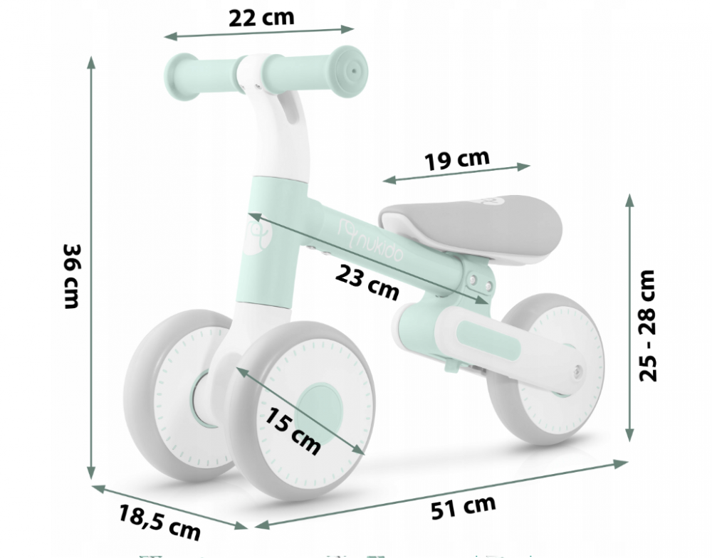 Bicicleta Echilibru Nukido Verde | Ride On Sigur - imagine 6