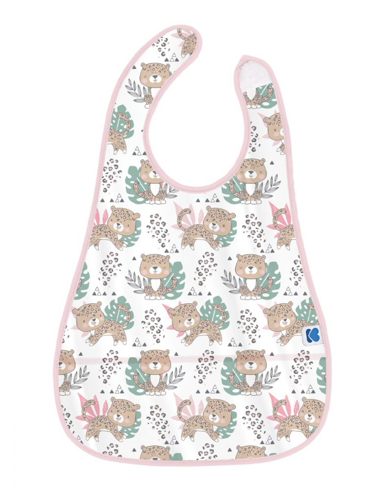 Baveta Kikkaboo Savanna Pink Impermeabila - imagine 3