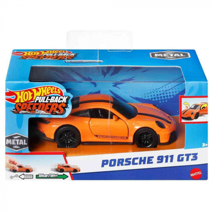 Hot Wheels Porsche 911 GT3 Metal cu Pull Back