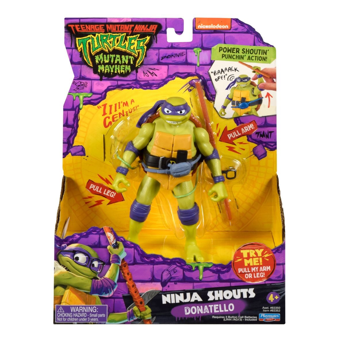 Figurină Donatello Testoasele Ninja, cu Sunete, 16 cm