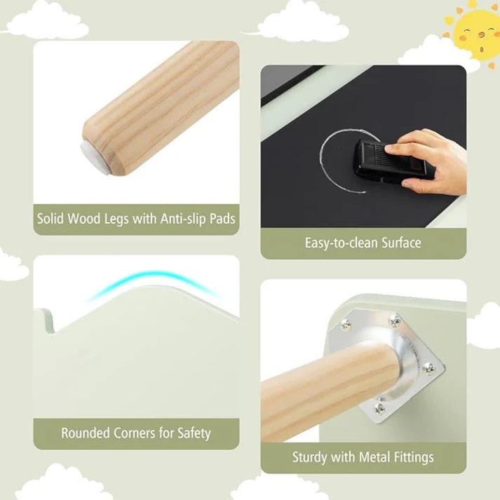 Set Masa Activitati Copii cu 2 Scaune Ginger Home - imagine 4