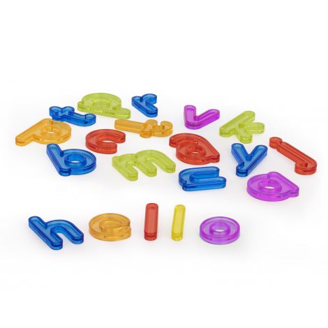 Set STEM 76 litere Miniland, translucide - imagine 4