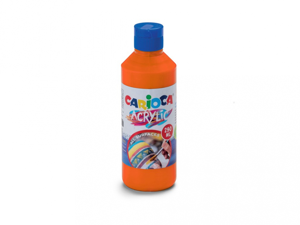 Carioca Acuarele Acrilice Tempera, Portocaliu, 250 ml