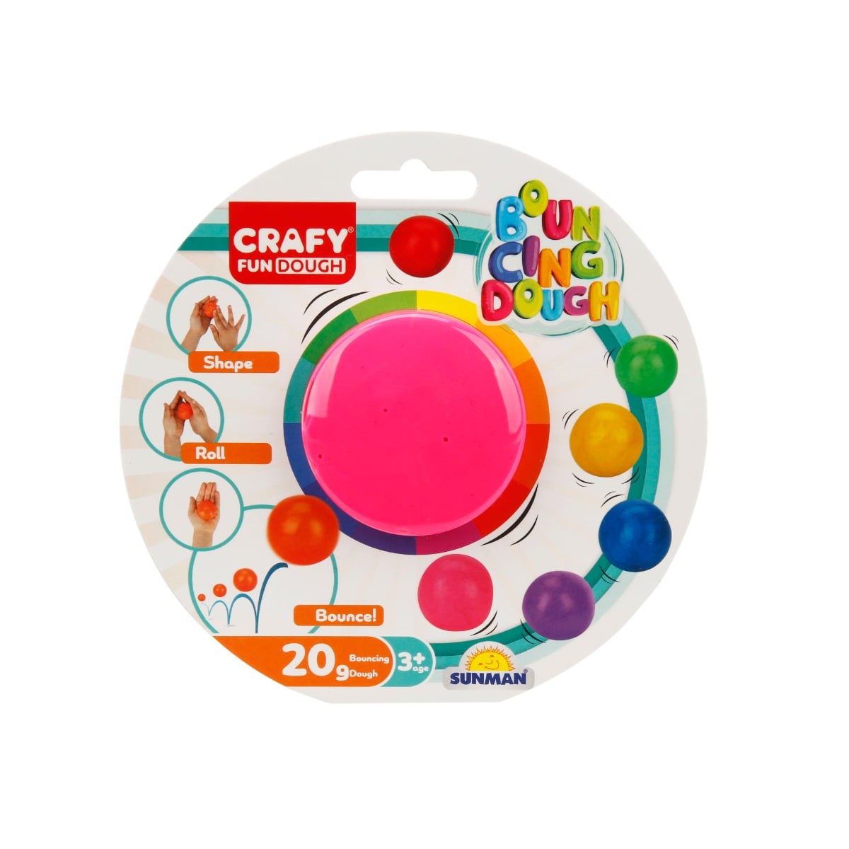 Plastilina Crafy Roz, 20g - Creativitate și Siguranță