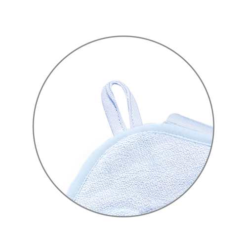 Prosop Bambus cu Gluga Babyono, Albastru, 100x100 cm - imagine 2