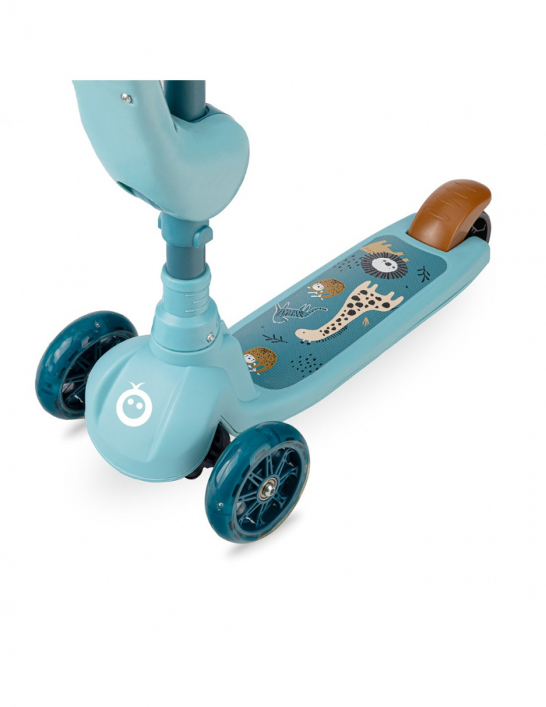 Trotineta 2in1 MoMi Kiuru Blue, Pliabilă și LED - imagine 3