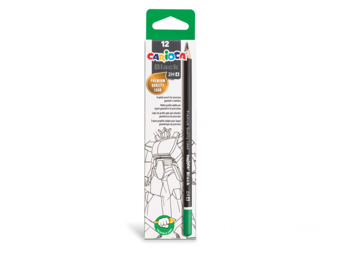 Set 12 Creioane Grafit 2H Carioca, Ergonomice