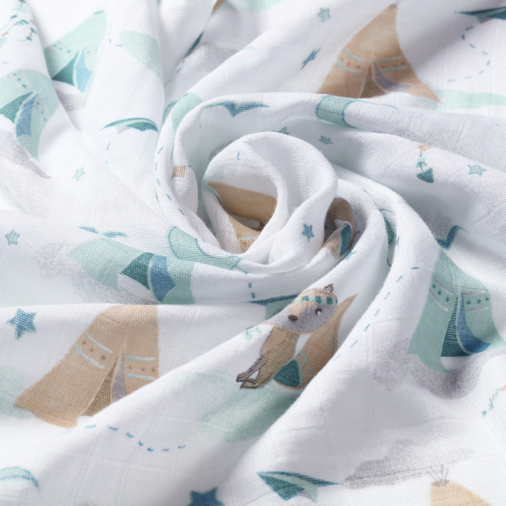 Set 3 Scutece Bambus Babyono, Albastru - imagine 4