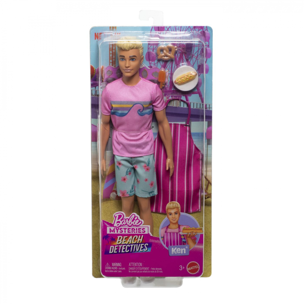 Papusa Ken Barbie Mysteries Mattel - Detectiv pe Plaja