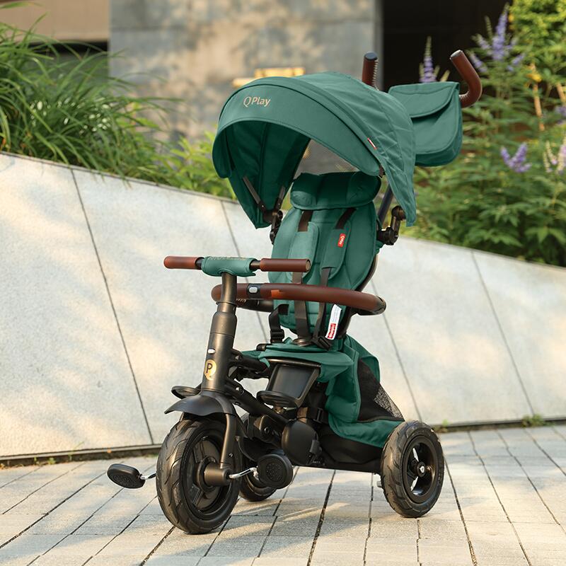Tricicleta QPlay Rito Deluxe Verde, Pliabilă - imagine 10