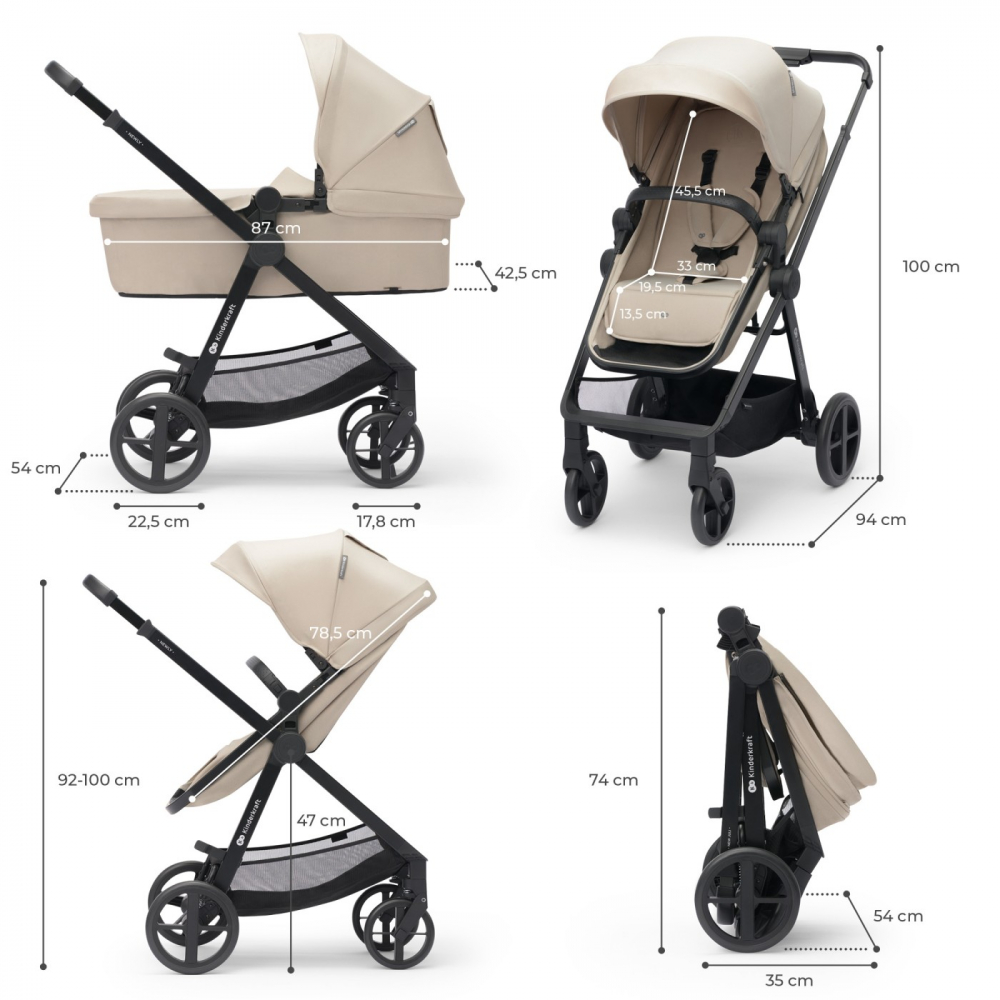 Carucior 4 in 1 Kinderkraft Newly - imagine 7