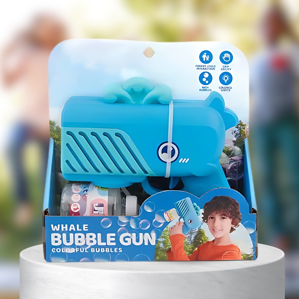 Pistol Baloane Sapun Lumini Blue Whale Nicekids - imagine 8