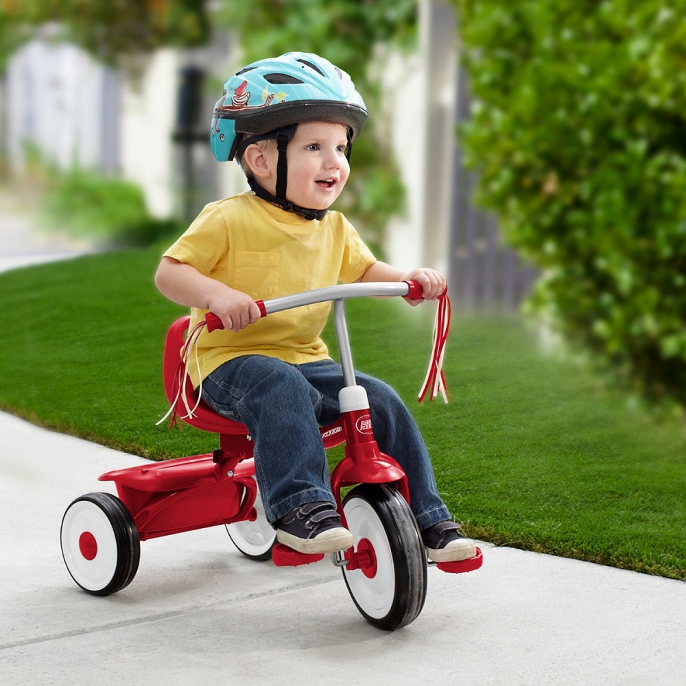 Tricicleta Radio Flyer Fold 2 Go Red, Pliabilă - imagine 2