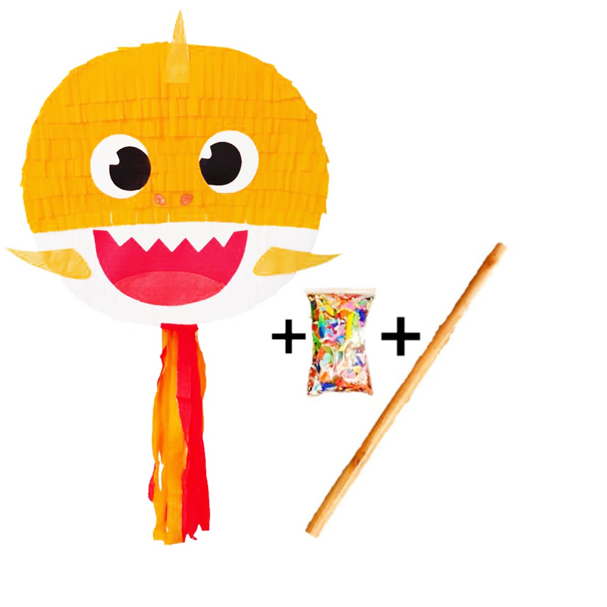 Pinata Rechinel PinaStar cu Bat si Confetti