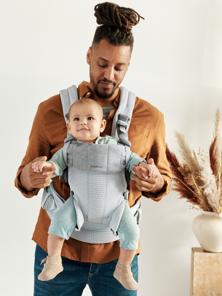 Babybjorn Harmony 3D Mesh Silver - Confort Anatomic - imagine 3