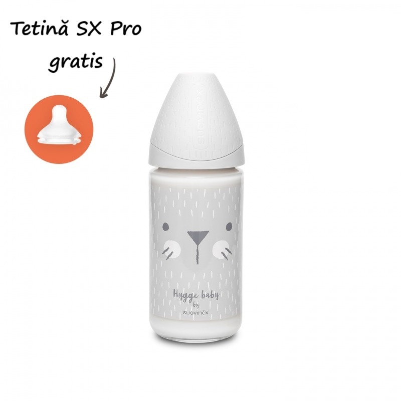 Biberon Suavinex Hygge Sticla 240ml cu 3 Fluxuri - imagine 5
