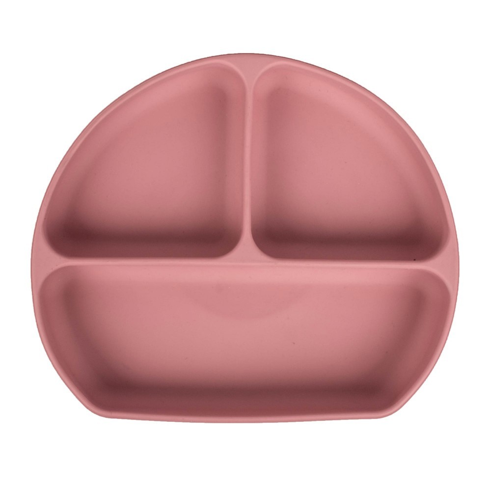 Farfurie SeviBebe cu Ventuza, Silicon Roz - imagine 2