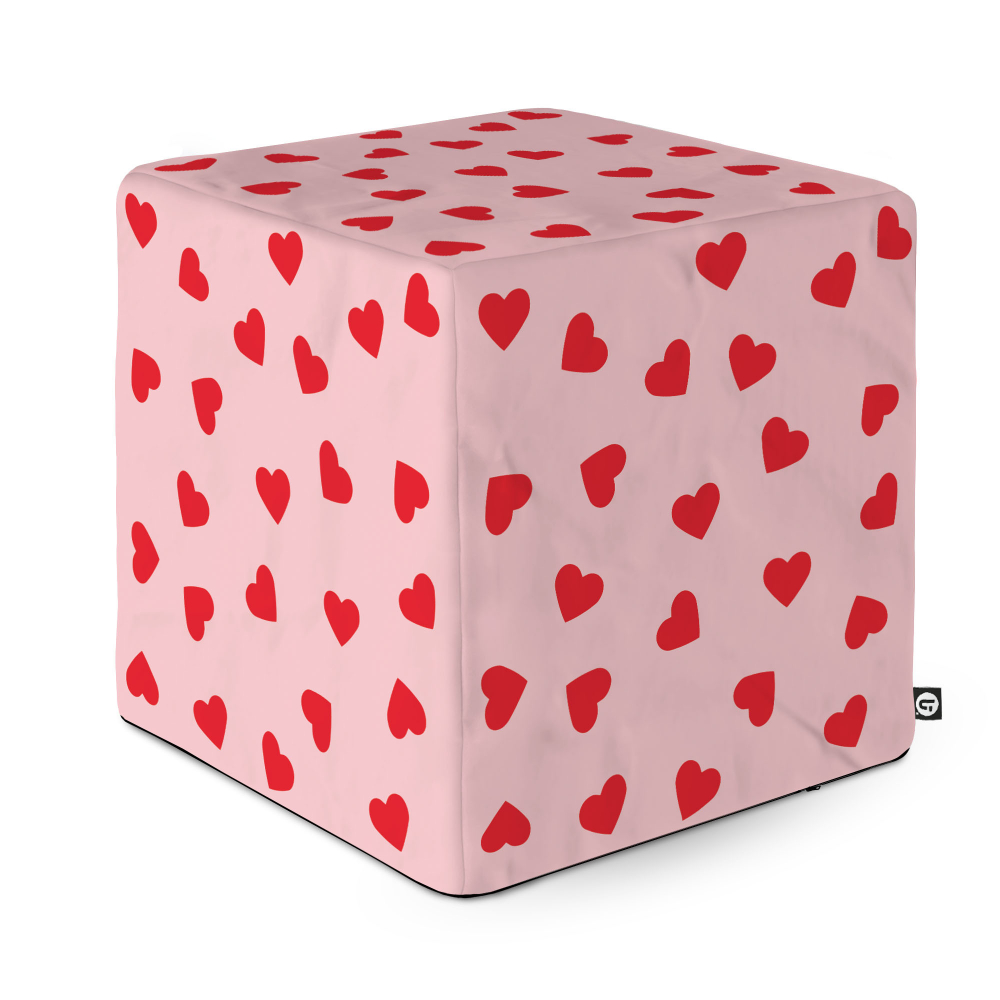 Taburet Cub Updeco cu Spumă Memorie Inimi Roz - imagine 5