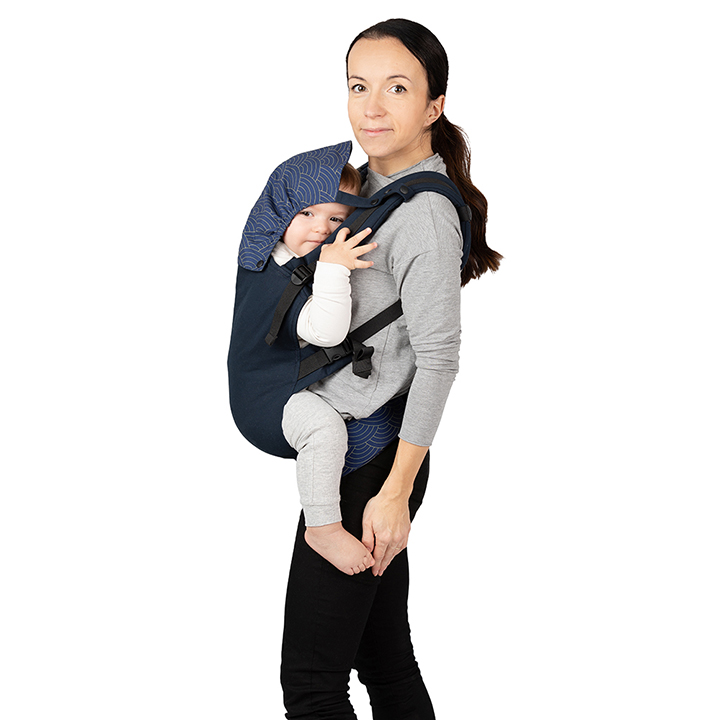 Marsupiu Momi Collet Navy Blue - Confort Sigur - imagine 3