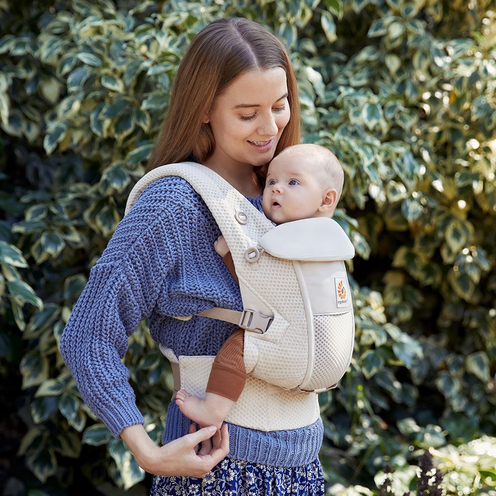 Marsupiu Ergobaby Adapt Soft Flex Mesh, Beige - imagine 2