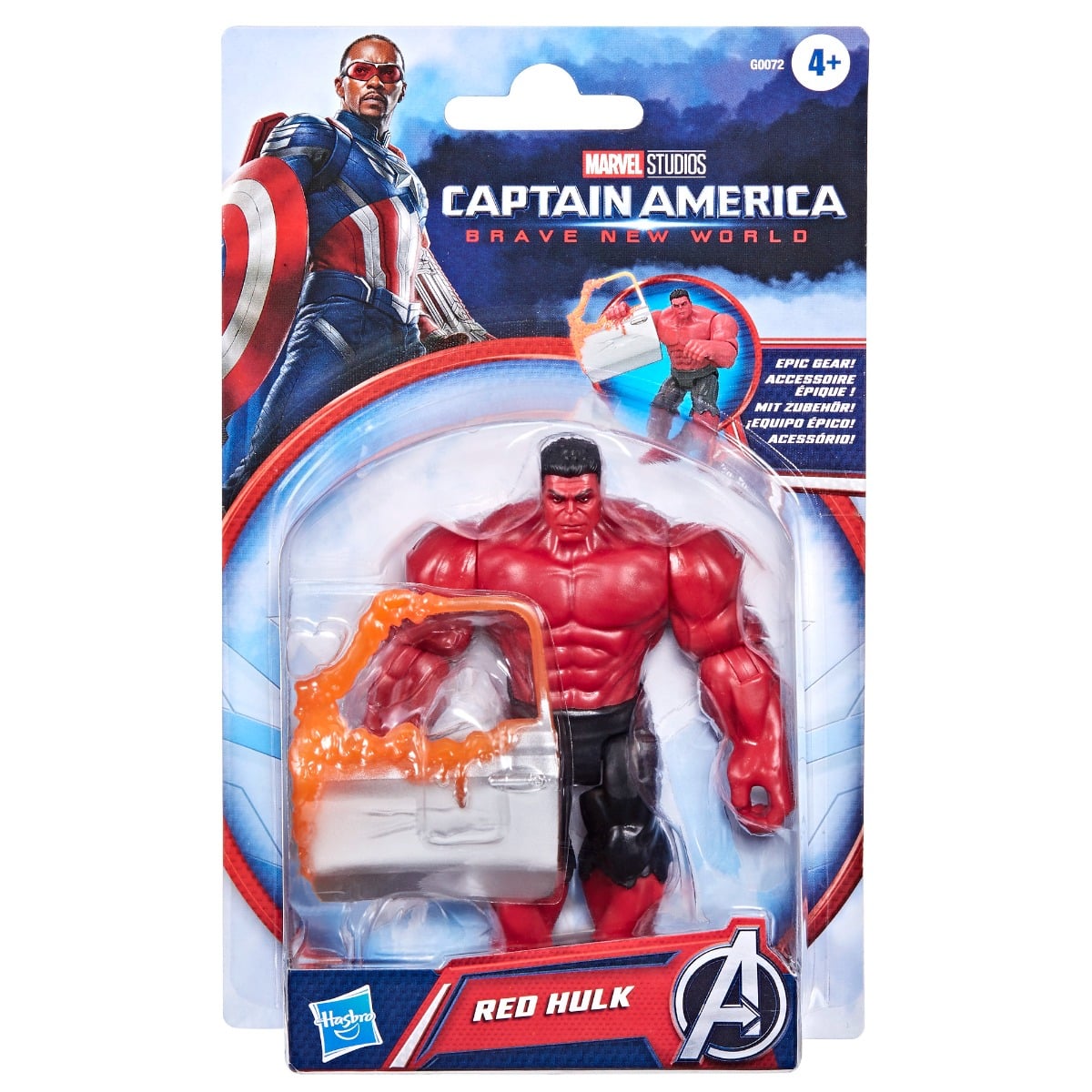 Figurina Marvel Hulk Rosu, 10 cm, Articulata