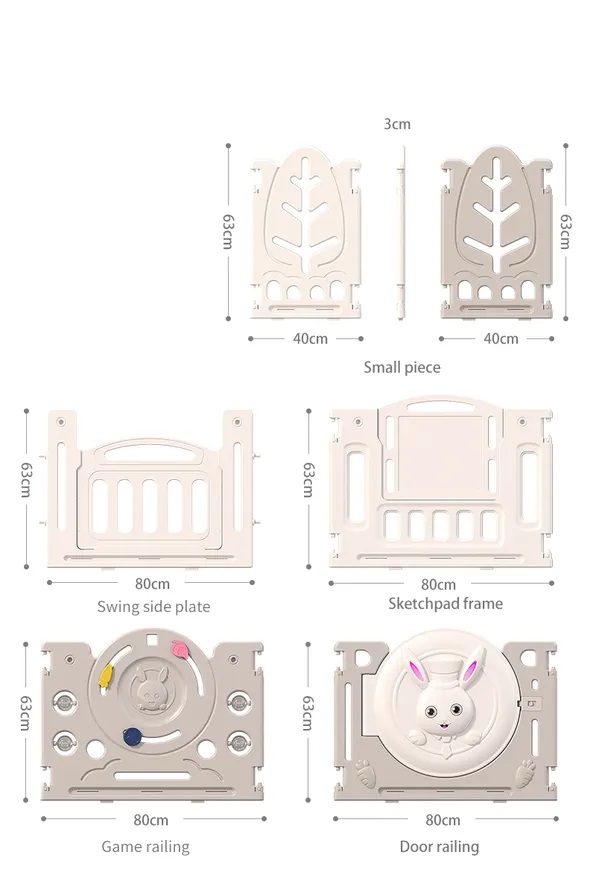 Gardulet joaca Nichiduta Garden Bunny Grey 200x155cm - imagine 3