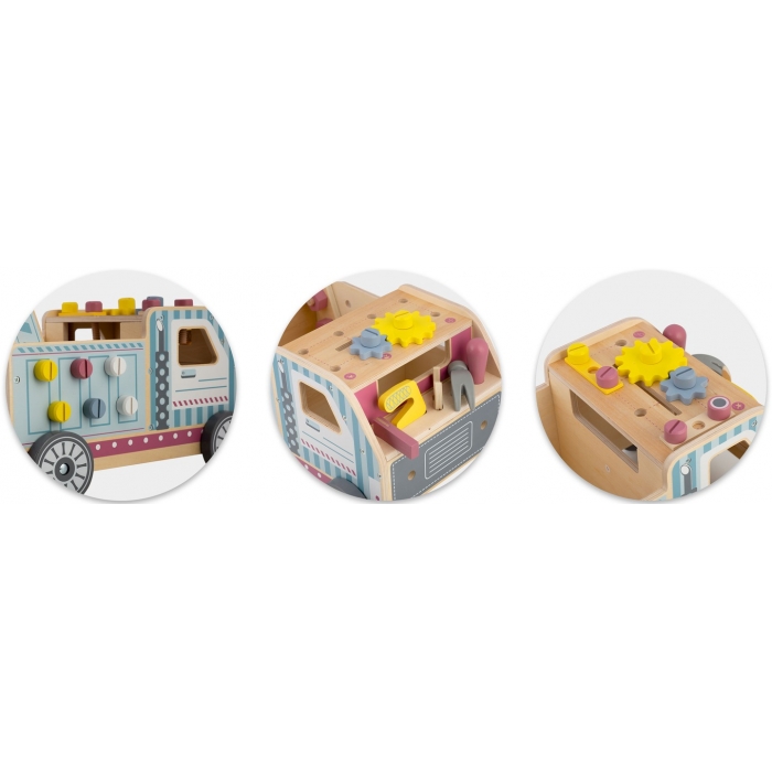 Antepremergator Ricokids Tool Truck din Lemn - imagine 6