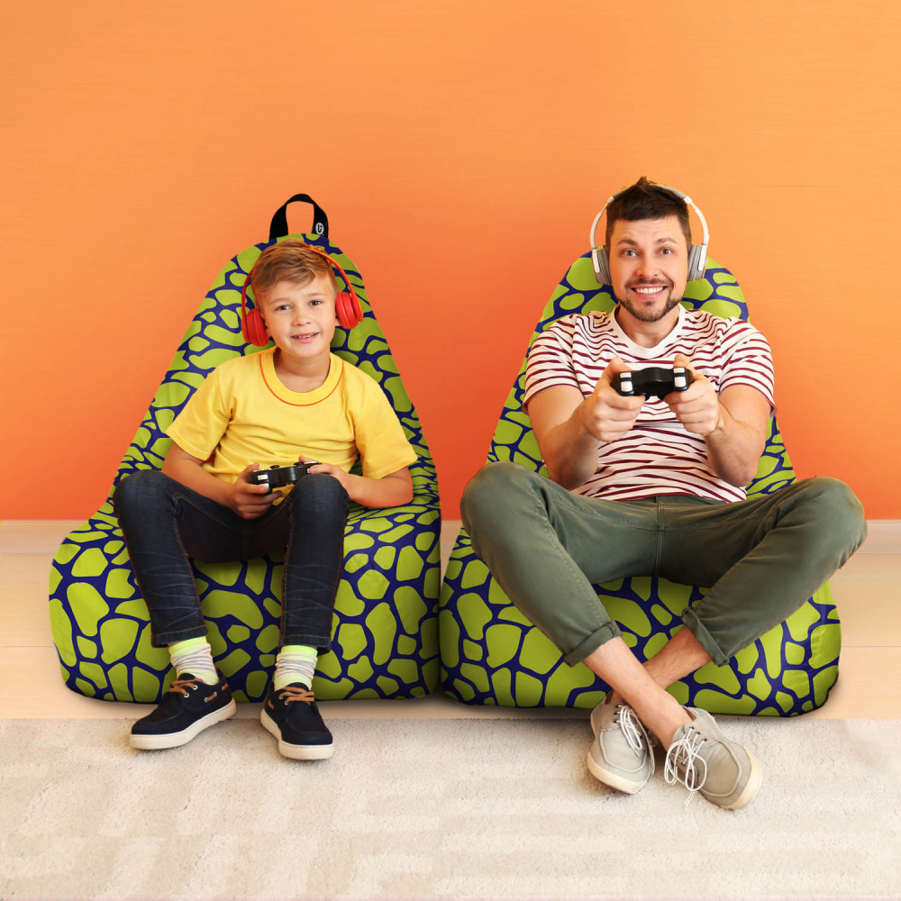 Fotoliu Puf XL Updeco Giraffe Green - imagine 4